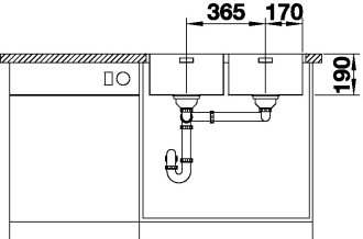 Blanco ANDANO 340/340-IF dřez vestavný/do roviny hedvábný lesk nerez 522 981