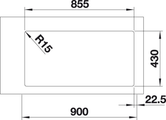 Blanco ANDANO 400/400-IF dřez vestavný/do roviny hedvábný lesk nerez 522 985