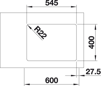 Blanco ANDANO 340/180-U dřez pod desku hedvábný lesk nerez 522 977