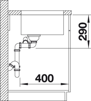 Blanco ANDANO 340/180-U dřez pod desku hedvábný lesk nerez 522 977