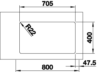 Blanco ANDANO 340/340-U dřez pod desku hedvábný lesk nerez 522 983