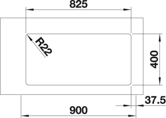 Blanco ANDANO 400/400-U dřez pod desku hedvábný lesk nerez 522 987