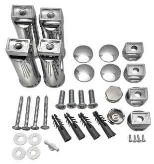 ALYA montážní uchycení pro rovné těleso, chrom