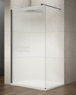 VARIO BLACK jednodílná sprchová zástěna ke stěně, sklo nordic, 1100 mm GX1511-06