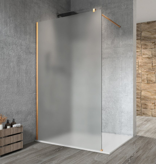 VARIO GOLD MATT jednodílná sprchová zástěna ke stěně, matné sklo, 700 mm GX1470-01