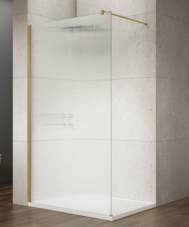 VARIO GOLD MATT jednodílná sprchová zástěna ke stěně, sklo nordic, 1100 mm GX1511-10