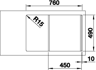 Blanco AXIA III 45 S dřez vestavný kávová granit 523 182