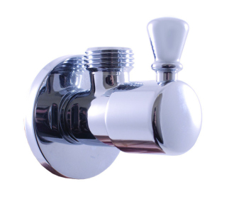 ventil rohový retro s keramickým vrškem 1/2“x3/8“ chrom RV0138