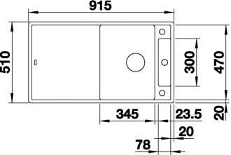 Blanco AXIA III 5 S dřez vestavný antracit granit 523 205