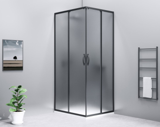 SIGMA SIMPLY BLACK obdélníkový sprchový kout 1000x900, L/P ,rohový, sklo Brick GS2410B-03