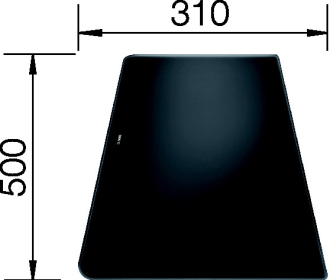 Krájecí deska skleněná černá ALAROS set 2 ks ( pravá-levá ) 500x310