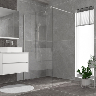 Cersanit Mille sprch. kout Walk-In chrom 120x200 čiré sklo S161-002