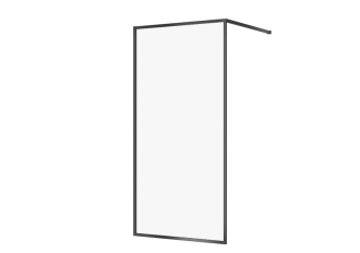 Cersanit Larga sprch. kout WALK-IN čiré sklo 100x200 černá S932-139