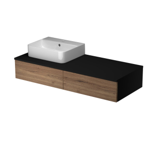 Module SZZ2 120 koupelnová skříňka levá GRAPHITE/TOBACCO s umyvadlem JOY 3