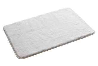FUZZY koupelnová předložka, 50x80cm, 100% polyester, protiskluz, bílá 96FY508002