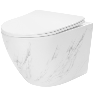 WC mísa bez splachovacího okruhu Rea Carlos Nature Marble