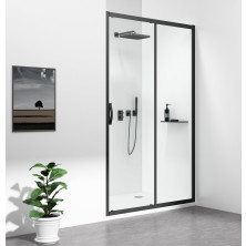 SIGMA SIMPLY BLACK sprchové dveře posuvné 1100 mm, čiré sklo GS1111B