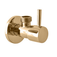 RAV SLEZÁK ventil rohový s keramickým vrškem 1/2“x1/2“ - kulatý - zlato RV0212Z