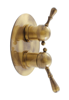 RAV SLEZÁK LABE Baterie sprchová/vanová vestavěná s přepínačem - stará mosaz L486KSM