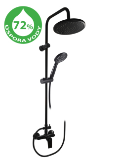 RAV SLEZÁK VLTAVA ECO Baterie sprchová s hlav.a ruční sprchou - černá matná VTE482.5/7CMAT