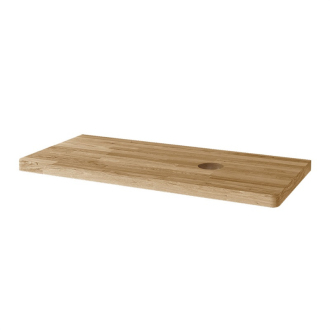 Siena, deska na skříňku, dub masiv, 100 cm, L/P, s výřezem na skříňku 80 cm CN482DA