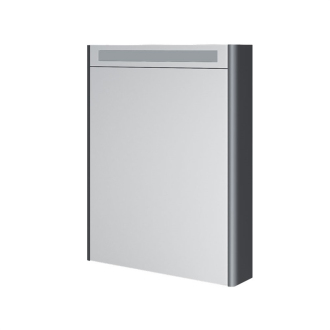 Siena, zrcadlová galerka s LED osvětlením, 644x820x140 mm, antracit mat, 1 dveře CN435GA