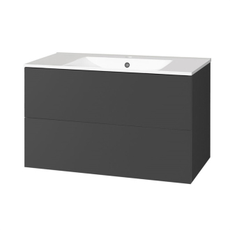 Aira, koupelnová skříňka s keramickým umyvadlem 1010x548x465 mm,spodní, antracit CN752