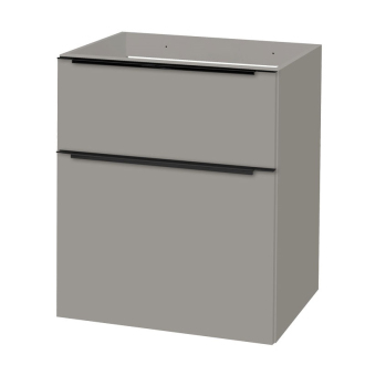 Mailo, koupelnová skříňka 605x700x476 mm, spodní, šedá, matná, černé madlo CN570SB