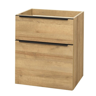 Mailo, koupelnová skříňka 605x700x476 mm, spodní, dub Riviera,černé madlo CN520SB