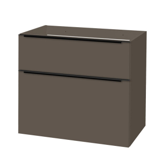 Mailo, koupelnová skříňka 805x700x476 mm, spodní, šedá láva, matná, černé madlo CN561SB