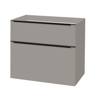 Mailo, koupelnová skříňka 805x700x476 mm, spodní, šedá, matná, černé madlo CN571SB