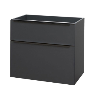 Mailo, koupelnová skříňka 805x700x476 mm, spodní, antracit, černé madlo CN531SB