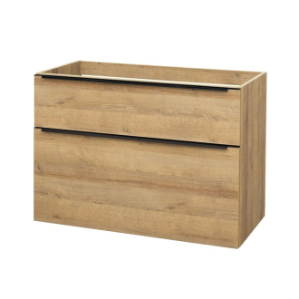 Mailo, koupelnová skříňka 1005x700x476 mm, spodní, dub Riviera, černé madlo CN522SB