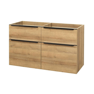 Mailo, koupelnová skříňka 1205x700x476 mm, spodní, dub Riviera, černé madlo CN523SB