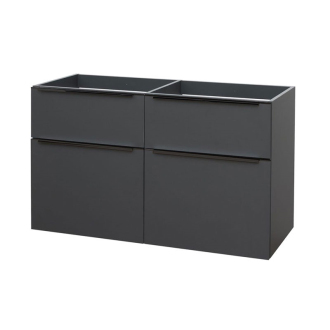 Mailo, koupelnová skříňka 1205x700x476 mm, spodní, antracit, matná, černé madlo CN533SB