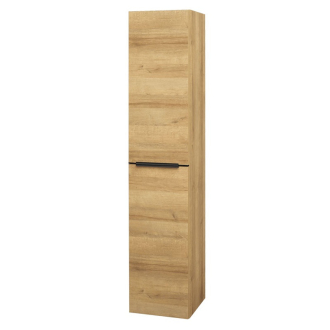 Mailo koupelnová skříňka, vysoká, dub , L/P, 350x1700x385 mm, černé madlo CN524LPB