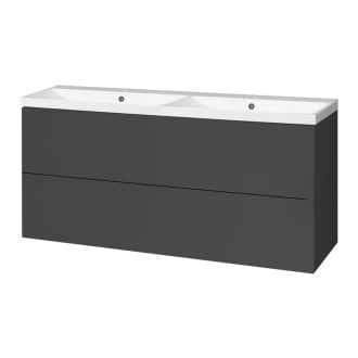 Aira, koupelnová skříňka s umyvadlem z lit. mram, 1210x578x465 mm,spodní,antracit CN753M