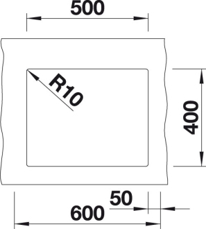 Blanco SUBLINE 500-U dřez pod desku antracit granit 523 432