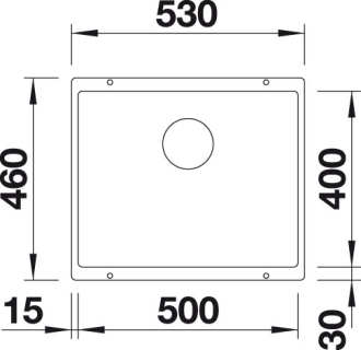 Blanco SUBLINE 500-U dřez pod desku tartufo granit 523 439