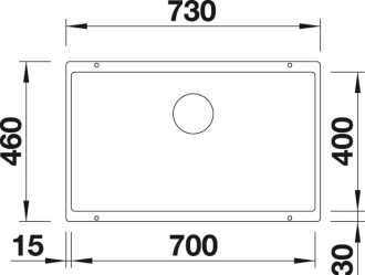 Blanco SUBLINE 700-U dřez pod desku kávová granit 523 451