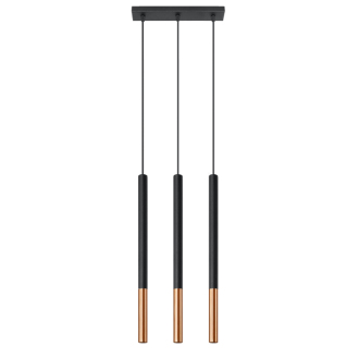 MOZAICA 3L black Závěsné světlo, černá-měď SL.0889