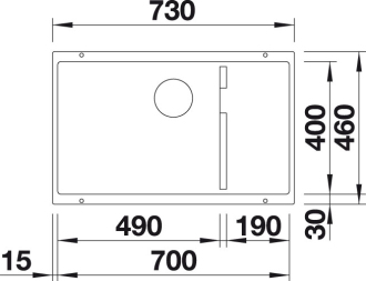 Blanco SUBLINE 700-U Level dřez pod desku bílá granit 523 542