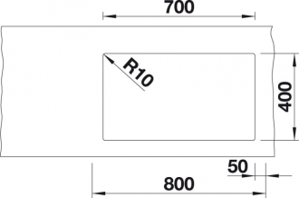 Blanco SUBLINE 700-U Level dřez pod desku bílá granit 523 542