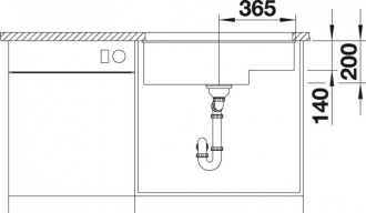 Blanco SUBLINE 700-U Level dřez pod desku bílá granit 523 542