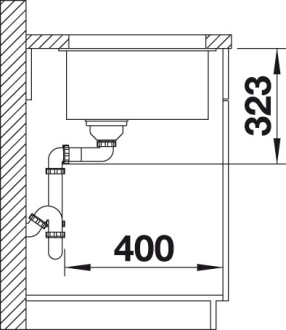 Blanco SUBLINE 700-U Level dřez pod desku bílá granit 523 542