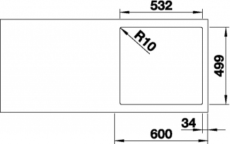 Blanco SUBLINE 500-IF/A dřez vestavný/do roviny bílá granit 524 112