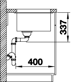 Blanco SUBLINE 800-U dřez pod desku tartufo granit 523 148