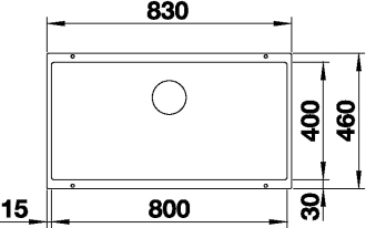 Blanco SUBLINE 800-U dřez pod desku kávová granit 523 150