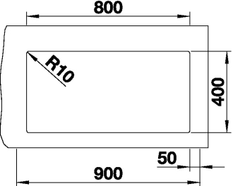 Blanco SUBLINE 800-U dřez pod desku kávová granit 523 150