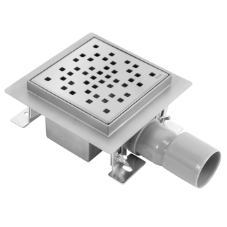 REA DOTS Odtokový žlab 120x120 broušený nikl REA-G6202